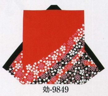 日本の歳時記 9849 シルクプリント袖なし袢天 効印 肩山切替仕立