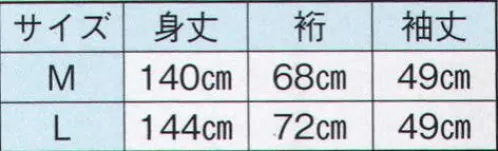 日本の歳時記 2704 男物長襦袢 陣印  サイズ／スペック