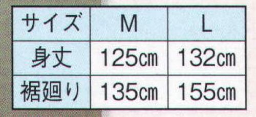 日本の歳時記 2715 夏用スリップ  サイズ表