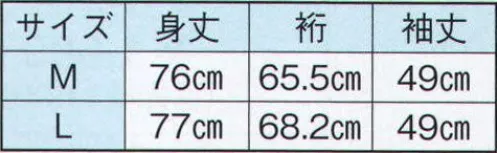 日本の歳時記 2717 男物半襦袢  サイズ／スペック