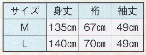 日本の歳時記 2750 男物長襦袢  サイズ／スペック