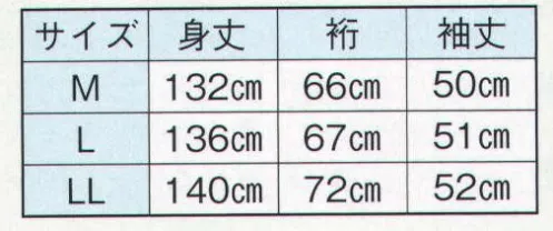 日本の歳時記 2782 男物長襦袢  サイズ／スペック