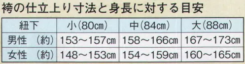 日本の歳時記 8663 踊り袴 燕印(馬乗り仕立)  サイズ／スペック