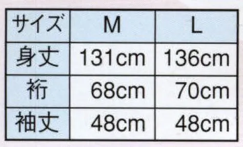 日本の歳時記 8990 ちりよけコート 一部式 雅印  サイズ／スペック