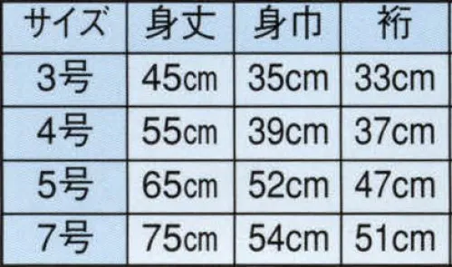 日本の歳時記 9636 子供用袢天 校印 背「 龍 」 衿「 睦 」 サイズ／スペック