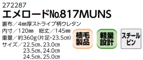 ミツウマ 272287 エメロード No.817MUNS ※この商品はご注文後のキャンセル、返品及び交換は出来ませんのでご注意下さい。🄱※なお、この商品のお支払方法は、先振込（代金引換以外）にて承り、ご入金確認後の手配となります。 サイズ／スペック