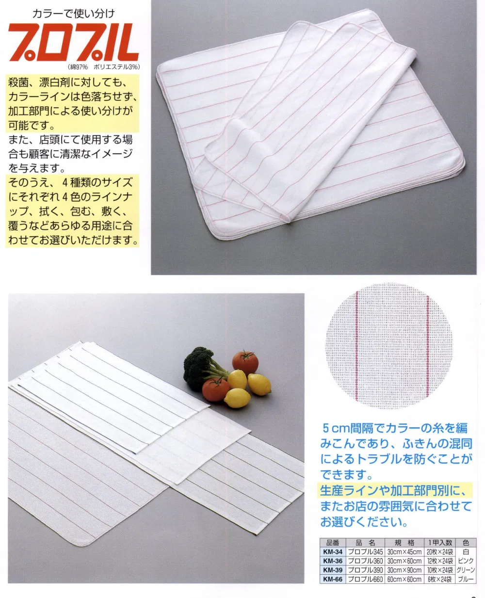 プロプル360（30×60センチ・12枚×24袋） 丸善化工 KM-36 食品工場用