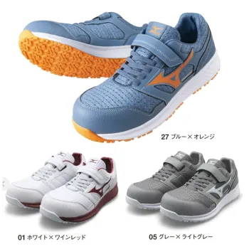 男女ペア 安全スニーカー ミズノ F1GA2302 オールマイティ EU 33L 作業服JP