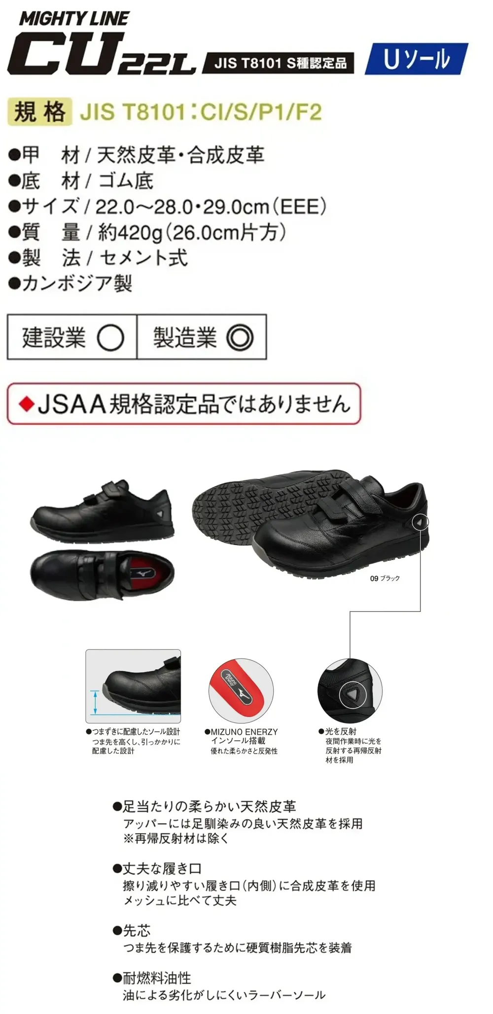 ミズノ F1GF250109 オールマイティ CU 22L サイズ・スペック