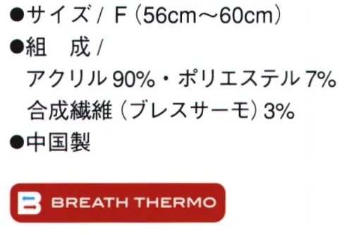 ミズノ F2JW8580 ブレスサーモニットキャップ BREATH THERMO（ブレスサーモ）※数量限定体から出る水分を吸収して発熱。吸湿発熱素材「ブレスサーモ」※この商品はご注文後のキャンセル、返品及び交換は出来ませんのでご注意下さい。※なお、この商品のお支払方法は、先振込(代金引換以外)にて承り、ご入金確認後の手配となります。 サイズ／スペック