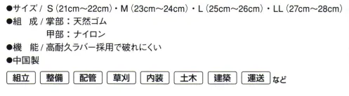 ミズノ F3JGD80109 ワークグラブ 耐久ラバータイプ 高耐久ラバー採用で破れにくい組立、整備、配管、草刈、内装、土木、建築、運送※この商品はご注文後のキャンセル、返品及び交換は出来ませんのでご注意下さい。※なお、この商品のお支払方法は、先振込(代金引換以外)にて承り、ご入金確認後の手配となります。 サイズ／スペック