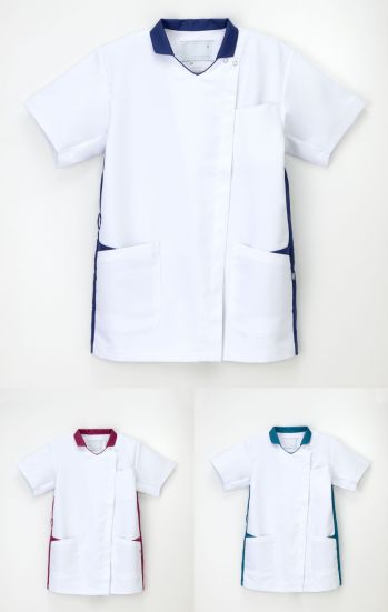 ドクターウェア 半袖ジャケット（ブルゾン・ジャンパー） ナガイレーベン CFS-2682 男女兼用ハイブリッドメディウェア 医療白衣com