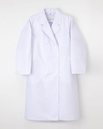 ナガイレーベン EP-120 女子ダブル診察衣長袖 ナガイレーベン伝統のドクターウェア。親しみやすく、いつの時代にも信頼感を与えます。45番双糸。厚みがありしっかりしている。表面は均一で滑らか。