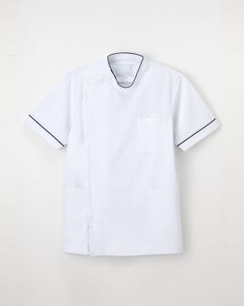 ドクターウェア 半袖ジャケット（ブルゾン・ジャンパー） ナガイレーベン HO-1962 男子横掛半袖 医療白衣com