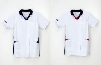 ドクターウェア 半袖ジャケット（ブルゾン・ジャンパー） ナガイレーベン LX-4097 男女兼用ハイブリットメディウェア 医療白衣com
