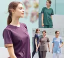 ナガイレーベン MPA-3907 MPレディーススクラブ MACKINTOSH PHILOSOPHY medicalwear®伝統と革新が響き合う。MPレディーススクラブ袖口の配色パーツがアイキャッチになるレディーススクラブ。シンプルな中にポケットの形状や優しい雰囲気のネックラインなどこだわりが凝縮されています。高機能ニット素材を使用していますので着心地も快適です。