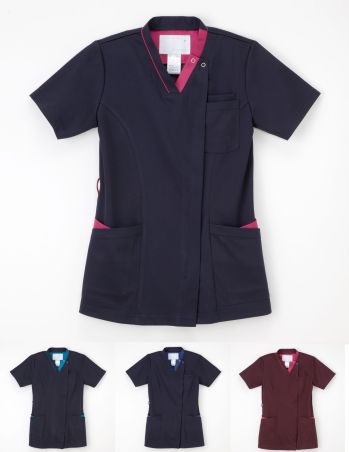 ドクターウェア 半袖ジャケット（ブルゾン・ジャンパー） ナガイレーベン RF-5122 女子スクラブ 医療白衣com
