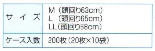 日本メディカルプロダクツ EL-480G エレクトネット帽（200枚入） ※製品天井部に使用している原料の製造中止に伴い、2021年9月より順次仕様変更現行品:レーヨン不織布変更品:レーヨン/ポリエステル不織布※日本メディカルプロダクツ(株)にて定める性能及び品質に関する基準に変更はございません。不電荷のパワーで毛髪を強力キャッチ！！数回洗濯可能な高耐久性タイプです。バンド付きで毛髪のはみ出し防止を強化バンドが汗止めになります天井がメッシュで通気性に優れています■ケース入り数200枚食品加工・精密機器・薬品工場などの清潔な職場環境をつくります。清浄空間を要求される作業空間で活躍します。通気性に優れ、ムレ感がありません。軽く着用感にも配慮しました。ゴム部分など伸縮性も工夫。帯電荷のパワーで毛髪を強力キャッチ。エレクトネットは極細繊維の不織布でつくられています。特殊な方法で帯電（エレクトレット）化した不織布の一本一本の繊維が常に電気分解を保持し周囲に電界を形成します。そのため、強力な吸着力を持ち、目に見えないミクロのホコリから抜け毛やフケなどを強力にキャッチします。※洗濯方法:キャップをより長持ちさせるコツとしまして、洗濯は手で軽く押し洗いして、手で絞らないようにしてください。洗濯機の場合は洗濯ネットに入れ、短時間弱い水流で洗い、脱水は脱水機を使用してください。数回の洗濯が可能です。交換の目安は2週間～1ヶ月です。※この商品はご注文後のキャンセル、返品及び交換は出来ませんのでご注意下さい。※なお、この商品のお支払方法は、先振込（代金引換以外）にて承り、ご入金確認後の手配となります。 サイズ／スペック