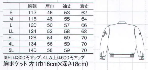 コーコス信岡 711 長袖ブルゾン 「NS」ソフトな着心地とタフな耐久性が、ハードワークを快適にサポート。 サイズ／スペック