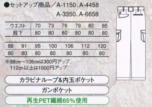 コーコス信岡 A-1155 エコ5IVEスター ツータックフィッシング ワーキングウエアのネオスタンダードモデルが新登場。エコマーク認定や防汚加工等、五ツ星機能を搭載した男女対応モデル。ワーキングシーンを支える5つのスター機能搭載。1.エコマーク認定。環境を考えたエコ素材を信用しています。2.防汚加工。日清紡「ANNEXCLEAN」汚れの落ちやすい加工を施しています。3.帯電防止規格対応。4.デオドラントネーム。消臭＆抗菌効果を備えた衿ネームを使用。5.再帰反射素材。ライトに反射して存在をアピールします。■生地特徴。ファイブスター エコソフトツイル。防汚加工と着心地のバランスを追求して生まれたニュータイプの吸水防汚加工。素材本来の風合いをそのままに、吸水性と汚れの落ちやすさを持ち合わせます。汗ジミヨゴレが簡単に洗い落とせる吸水防汚加工【ANNEXCLEAN】●従来加工品と比べ、汗ジミ等の汚れが洗濯によって簡単に落ちやすく、洗濯の際、手間がかかりません。●吸湿/吸水性があり、快適性を保持します。●繰り返しの洗濯後も防汚加工を保持します。【デオドラントネーム】近接空間の悪臭を吸着し、中和することにより臭気を軽減する無機物微粒子と銀成分を特殊な樹脂に練り込みフォルム化し、これを繊維ネーム裏綿にラミネートしたものです。●ニオイのしない成分に中和します。（※アンモニア・酢酸・イソ吉草酸）●抗菌効果。銀のプラスイオンがネームに付着した菌の繁殖を抑え、ニオイの発生を防ぎます。 サイズ／スペック