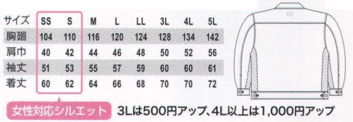 コーコス信岡 A-5170 ブルゾン マルチ機能を搭載した、多機能作業服。バイカラーデザインで、上下別色のコーディネートもできます。保温性アップで、冬の作業に最適。●新次元の動きやすさ。『スリムなのに動きやすい！』立体カット採用。腕を上げ下げしてもスソが上がらない。●保温効果。『衣服内の暖かい空気層を逃がさず保温性アップ』生地の通気性を低く抑え、暖かい空気層が外に逃げにくい。保温効果が実感でき、冬の作業に最適。 サイズ／スペック