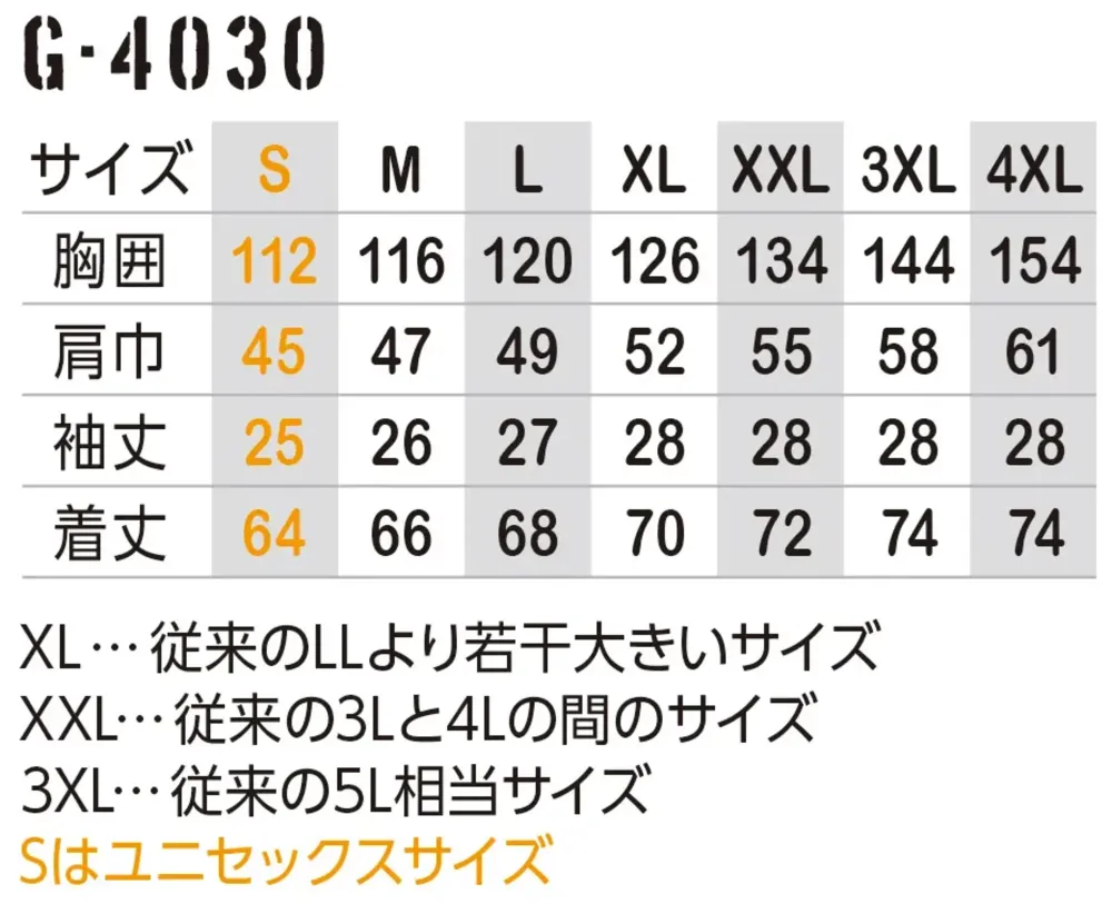 コーコス信岡 G-4030 ボルトクール 日傘遮熱&reg; 半袖ブルゾン（ペルチェネックホルダー付） サイズ・スペック