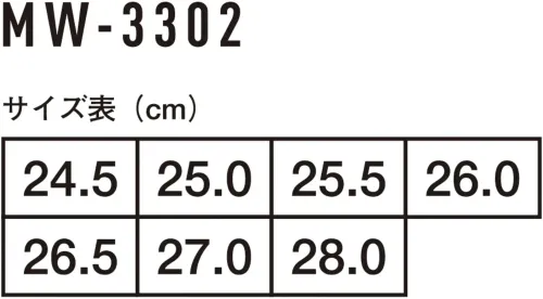 コーコス信岡 MW-3302 プロスニーカー&reg; サイズ／スペック