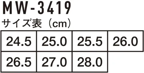 コーコス信岡 MW-3419 リバウンドワーク クロスバンドセーフティー4.0 サイズ／スペック