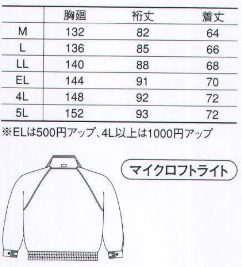 コーコス信岡 WP-26 ブルゾン 「WARP JACKET」軽くてしなやかな着心地を実現。裏メッシュで肌触りも快適。 サイズ／スペック