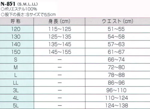 ナショナルハット N-851 ポリエステルトランクス スイミング用※この商品はご注文後のキャンセル、返品及び交換は出来ませんのでご注意ください。※なお、この商品のお支払方法は、前払いにて承り、ご入金確認後の手配となります。※「Mサイズ」、「Lサイズ」は販売を終了致しました。 サイズ／スペック