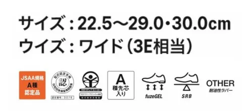 アシックス 1273A091-B ウィンジョブ CP218（26.0～30.0cm） 1273A091ウィンジョブ CP21826.0～30.0cm(22.5～25.5cmは1273A091-Aに掲載しています)シンプルで飽きのこないデザイン。昨今のワーカースタイルにマッチする一足。足首まわりの後部をさげ、くるぶしを保護しつつ、脱ぎ履きしやすく通常の歩行では脱げにくい構造。●JSAA規格A種認定品プロテクティブスニーカー規格。公益社団法人日本保安用品協会が定めた安全性や耐久性の基準を満たしている作業用靴です。●fuzeGELミッドソールとGELの材料設計技術を融合させたフォームタイプのGEL。GELをフォーム化したことで軽量化を実現しました。●SRB中敷足への負担を軽減するために、足のアーチを支えてかかとの内側への倒れ込みを抑える立体形状のSRB中敷を採用。取り外して洗濯も可能なので、清潔感を保ちます。●OTHER耐油性ラバー機械油などを扱う作業場で使用する作業用靴のアウターソールには、油で劣化しにくい耐油性ラバーを使用しています。※この商品はご注文後のキャンセル、返品及び交換が出来ませんのでご注意くださいませ。なお、この商品のお支払方法は、先払いのみにて承り、ご入金確認後の手配となります。 サイズ／スペック