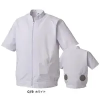 大川被服 00051 半袖白衣ブルゾン（ファン・バッテリー別売）