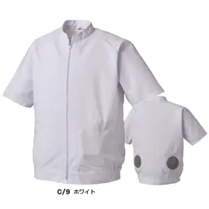 半袖白衣ブルゾン（ファン・バッテリー別売）