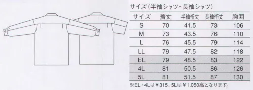 大川被服 07003 半袖シャツ（07003） 使える高機能をフル装備してベストセラーランキング堂々一位。腕の上下運動からくる脇のつっぱりを解消する、裁断設計を採用。動きやすさをサポートします。また袖付け方向は通常より20度前方に傾斜させた、より自然体に近い裁断設計。二重構造で本体フラップを開けなくてもスムーズに出し入れできる機能性が自慢の、携帯電話専用ポケット付（実用新案登録済）。 サイズ／スペック