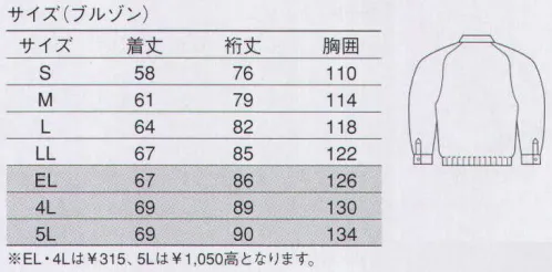 大川被服 92502 ブルゾン（K9250） KANSAI 山本寛斎男らしく、動きやすく。寛斎モードのパワーあふれる元気ウェア胸でゴールドに輝く真鍮製のボタンが自信に満ちた男らしさを表現しています。あえて脇ポケットを作らず、ウエスト周りをすっきりとシャープにみせて胸板を強調。力強さを演出しました。※「2 アーミーグリーン」、「3 グレー」は、販売を終了致しました。※こちらの商品は、ダイリキ作業服の基準をクリアした中国の指定工場で生産しております。年一回の生産で毎年9月前後に仕上がり予定です。安定的に商品をご着用いただくためにも、9月にまとめてお買い求めいただくことをお勧めいたします。 サイズ／スペック