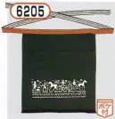 おたふく手袋 6205 腰下帆前掛け 柄入りポケット付 緑(5枚入)