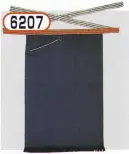 おたふく手袋 6207 腰下帆前掛け チャック付ポケット 紺(5枚入)
