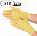 おたふく手袋 812 スーパーアラミド 極薄手袋（5双入） アラミド製で極薄タイプ安全、強力、驚異の繊維アラミド「ARAMID」・耐切創性に優れ綿の数倍の強さを誇る・敏感な手の動きを損なわない柔軟性、耐久性。・一般作業に伴う危険防止、労働災害防止に。◎ご注意◎・耐切創性に優れていますが、先の鋭い物による突き刺し防止効果はありません。・お洗濯の際には漂白剤のご使用はお避け下さい。洗濯後は陰干ししてください。※5双入。※この商品はご注文後のキャンセル、返品及び交換は出来ませんのでご注意下さい。※なお、この商品のお支払方法は、先振込（代金引換以外）にて承り、ご入金確認後の手配となります。