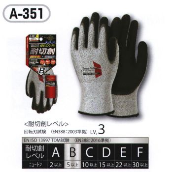 メンズワーキング 手袋 おたふく手袋 A-351 ソフトキャッチEX-FITセーフティ 天然ゴムクレーターパーム ウレタン（5双入） 作業服JP