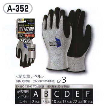 メンズワーキング 手袋 おたふく手袋 A-352 ソフトキャッチEX-FITセーフティ ニトリルクレーターパーム（5双入） 作業服JP