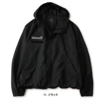 男女ペア 長袖ジャケット（ブルゾン・ジャンパー） おたふく手袋 FB-241 フーバー オーバーサイズ ショートブルゾン（フード付き） 作業服JP