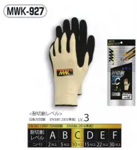 おたふく手袋 MWK-927 耐切創手袋 13G 天然ゴム背抜き（5双入） スベリ止め効果が高く、柔らかい天然ゴムコート●MWK™進化した耐切創アラミド手袋、その名も「MWK」。その最大の特長は、アラミドとステンレスワイヤーを編み込み、アラミド100％だけでは発揮できなかった「耐切創性」の向上。そして綿やポリウレタンなどの様々な繊維を組み合わすことで肌触りの良い「着用感」、手にフィットする「作業性」、「コストパフォーマンス」に優れるアラミド手袋となった。様々な工場・用途に合わせた豊富なバリエーションで労働災害・切創事故の抑制に一役を担う、アラミド手袋ブランド。※5双入り。※この商品はご注文後のキャンセル、返品及び交換は出来ませんのでご注意下さい。※なお、この商品のお支払方法は、先振込（代金引換以外）にて承り、ご入金確認後の手配となります。