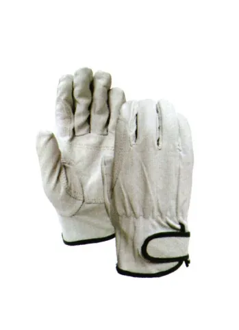 作業服JP 豚革クレストカフスなし(10双入) おたふく手袋 R-30 作業服の  
