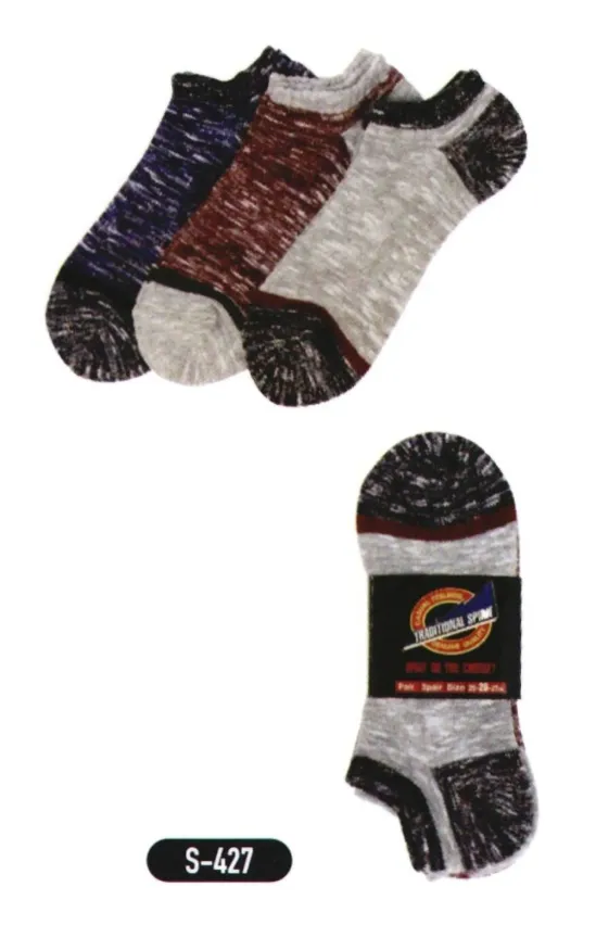 おたふく手袋 S-427 CREW SOCKS 先丸（3足組×5組入） ※1組3色アソート※2P×5組入りです。※この商品はご注文後のキャンセル、返品及び交換は出来ませんのでご注意下さい。※なお、この商品のお支払方法は、前払いにて承り、ご入金確認後の手配となります。