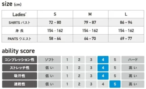 おたふく手袋 JW-741 BT パワーストレッチ COOL EVO ロングパンツ レディース サイズ／スペック