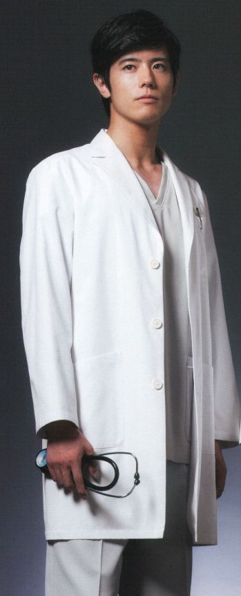 オンワード CO-6007 ドクターコート（男性用ショート） Doctor Coat知性と誠実を物語るコートは上質感とシルエットの美しさが決め手。品格と解放感を両立させた、大人の余裕。のびやかな着心地のショートコート。