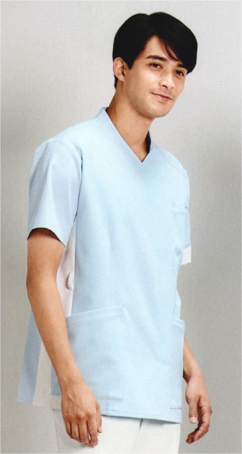 ドクターウェア 半袖ジャケット（ブルゾン・ジャンパー） オンワード HS-8083 スクラブ（男女兼用） 医療白衣com
