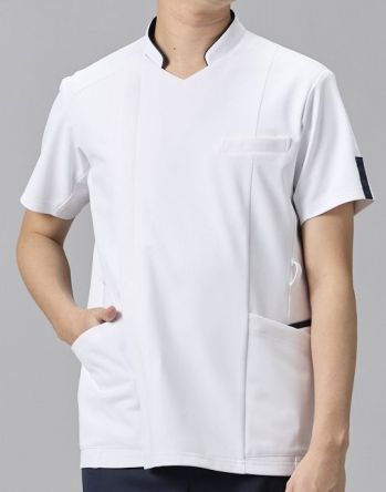 ドクターウェア 半袖ジャケット（ブルゾン・ジャンパー） オンワード HS-8103 サイドファスナースクラブ(メンズ) 医療白衣com