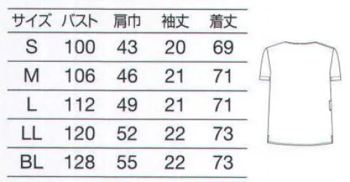 オンワード HS-8033 男女兼用スクラブ クールな表情で、いつでも快適。軽やかでドライな着心地の高機能素材。●パイピング襟元とポケット口に施したチャコールグレーのパイピングがシック。●胸ポケットポケット内側のPHSホルダーは、出し入れしやすいように傾斜をつけています。●キーループ右腰にはキーチェーンなどをとめるのに便利なループ付 サイズ／スペック