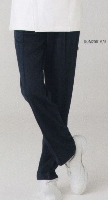 ナースウェア パンツ（米式パンツ）スラックス ルコックスポルティフ UQM2001V メンズネイビーパンツ 医療白衣com
